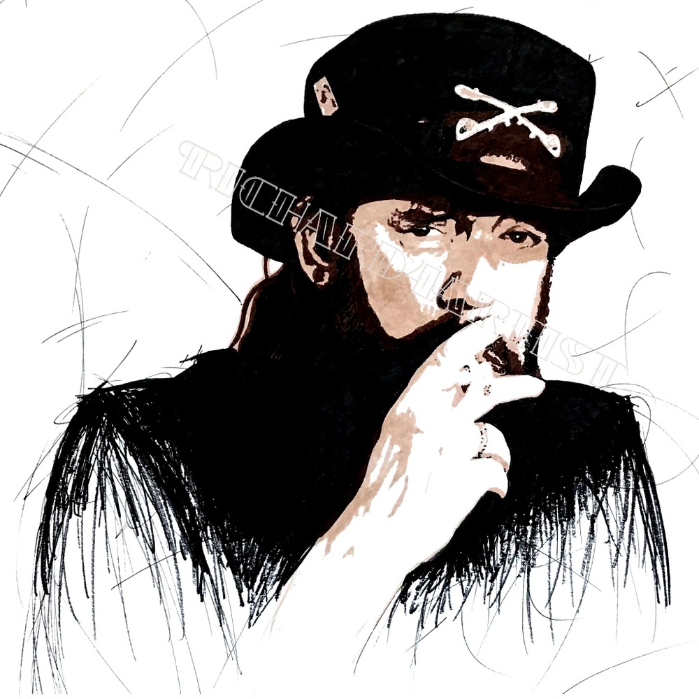 NWT Lemmy Motorhead Art PRINT Rock Smoking Decor